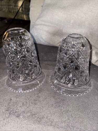 Antique pair clear cut - pair,