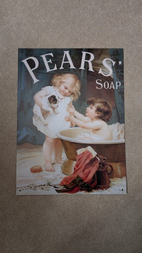 Pears soap metal - soap, print