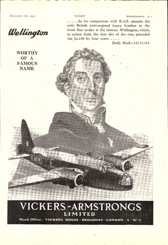1943 vickers wellington - vickers,