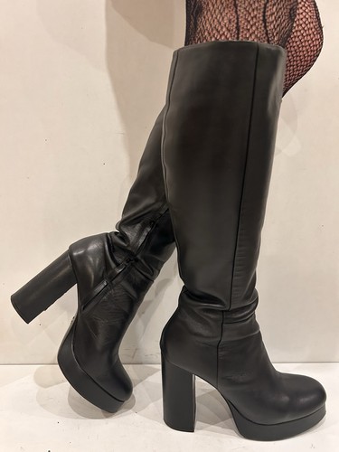 Zara black leather - black,