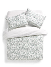 ?John Lewis 200TC Langley Super King Duvet Cover Set in Green RRP £80.00 ?