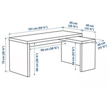 IKEA Malm Desk with pull-out