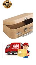 67204000  Papier  Mache  Suitcase  with  Metal  Handle ,  Sturdy  Cardboard  Car