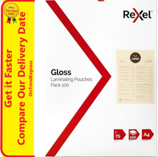 25 x Rexel A4 Gloss Laminating