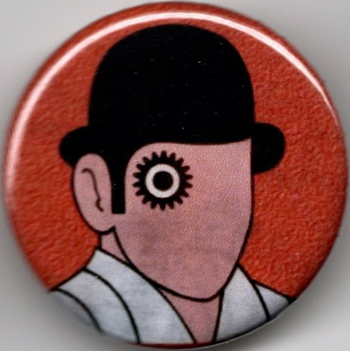 Clockwork orange 25mm pin - a,