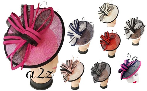 Women fascinator large round - fascinator,