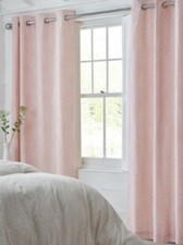 Next Pale Pink Geo Lines Eyelet Curtains 168x229cm