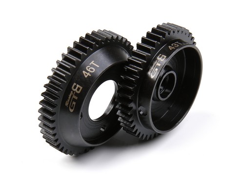 Hardened steel gear set - set, for