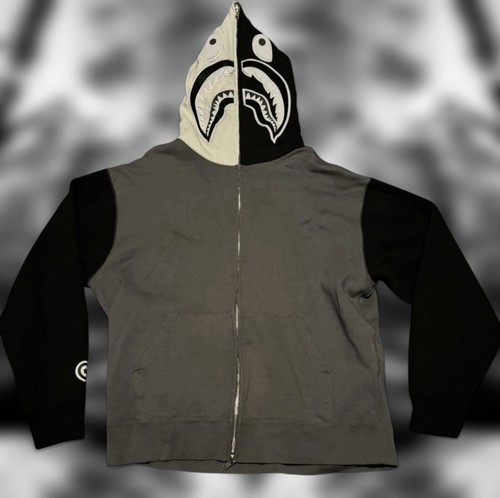 Bape black grey shark full - &,