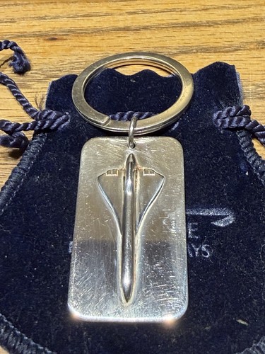 Solid silver concorde key ring - solid,