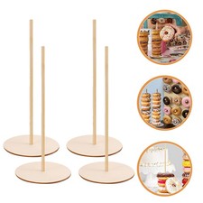 4 Pcs Wooden Donut Display