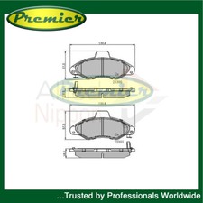 Premier Front Brake Pads Set Fits Ford Escort 1.3 1.4 1.6 1.8 D TD