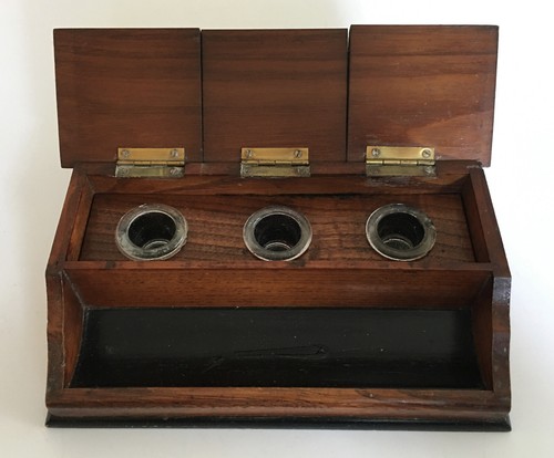 Vintage desk stand with - with, triple