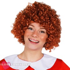 Auburn afro wig short - auburn, curly