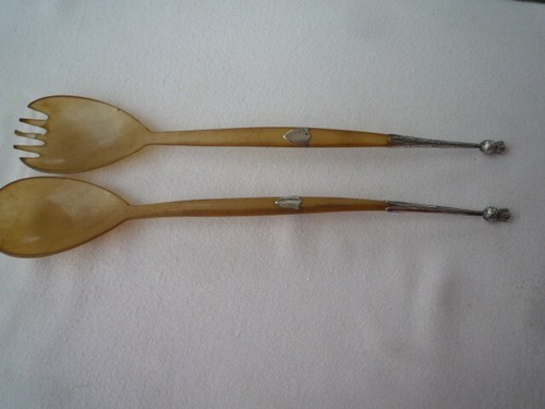 Vintage bone silver - silver,