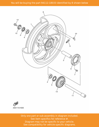 Yamaha tire 120 - r18, m/c