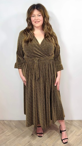 Glitter gold dress - glitter,