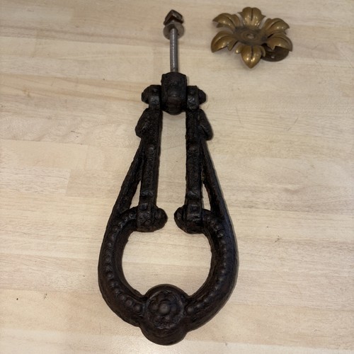 Antique cast iron door - iron, knocker