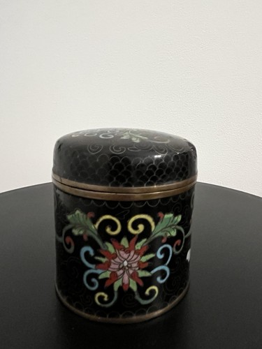 Black ground cloisonné - ground, pot