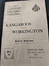 WORKINGTON V AUSTRALIA RUGBY LEAGUE TOUR MATCH 13TH NOVEMBER 1948