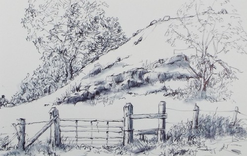 Original watercolour ink - &,