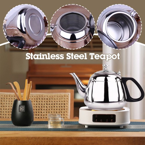 Stainless steel teapot with - teapot,