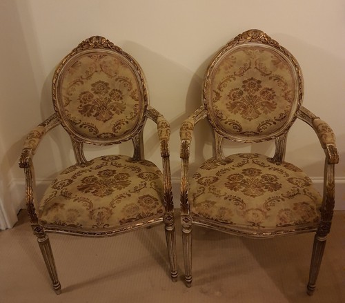 Chairs solid wood guilded - chairs,