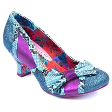 Irregular Choice SHAKE IT Women's Mid Blue/Pink Heeled Shoes
