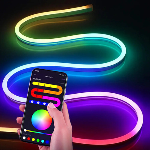 Neon led strip lights 3m - neon, 2m