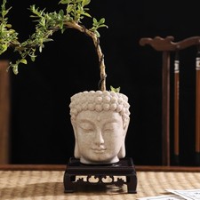 Buddhas head planter - head, resins