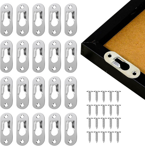 Pcs metal keyhole hangers - 20-pcs,