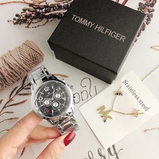 Tommy Hilfiger TH1710358 Analog Display Watch With Black Dial Brand New