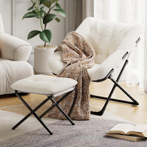 Oversized folding saucer chair - oversized,