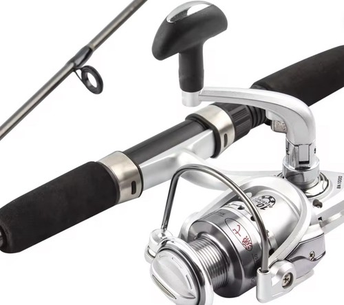 Rod and reel spinning - and,
