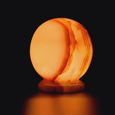 6" Onyx Marble Sphere Lamp