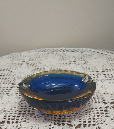 Murano sommerso faceted bowl - sommerso,
