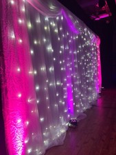Party decorations White star light LED backdrop hire