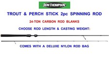 NEW RON THOMPSON TROUT AND PERCH STICK 2pc 24-TON CARBON SPINNING ROD LURE GAME