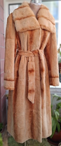Genuine fur coat sheared