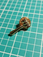 Vtg Gavel Gold Tone Lapel Pin