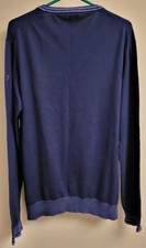 Ian Poulter Design IJP Blue V  Neck Jumper Size XL