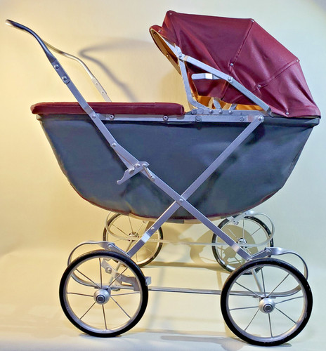 Vtg baby doll pram - doll,