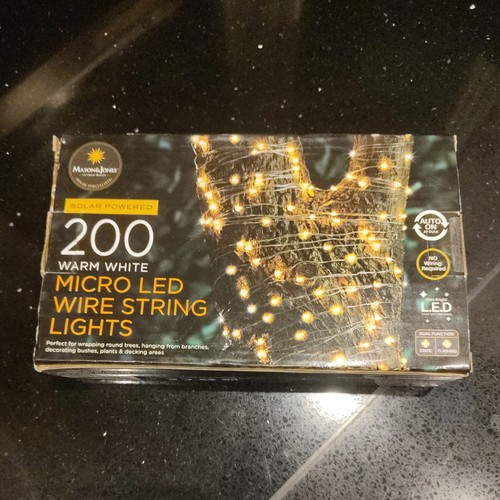 Solar powered micro led - powered, string