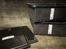 Ikea Uppsnofsad Black Boxes and Lids Set of 2, Lidded Storage Boxes