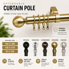 Curtain Pole Extendable Metal