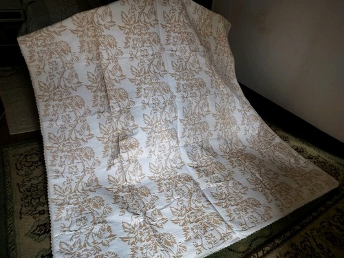 Antique french fabric bedcover - french,
