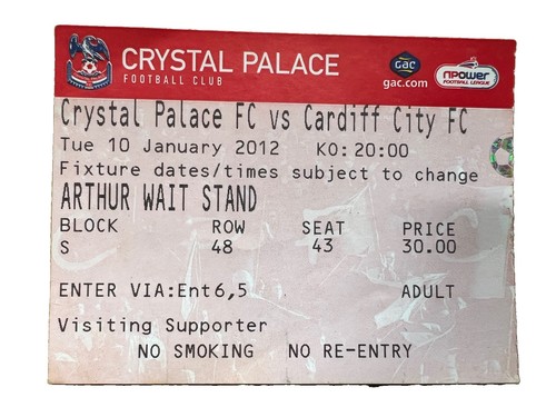 Ticket crystal palace - crystal, v