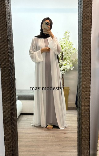 Chiffon open abaya cardigan - chiffon,