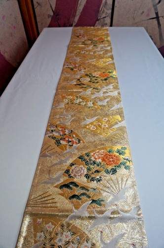 Fukuro obi silk - silk, runner