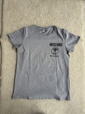 Kids Moschino T-Shirt Size 12 152cm Grey Good Condition
